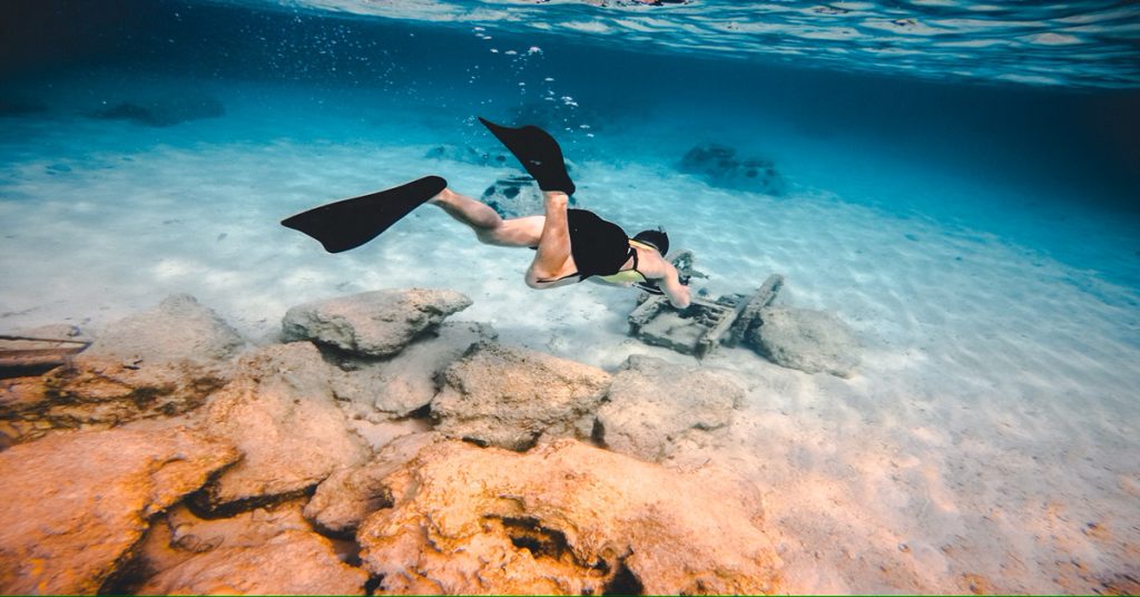 Snorkeling With manta beams